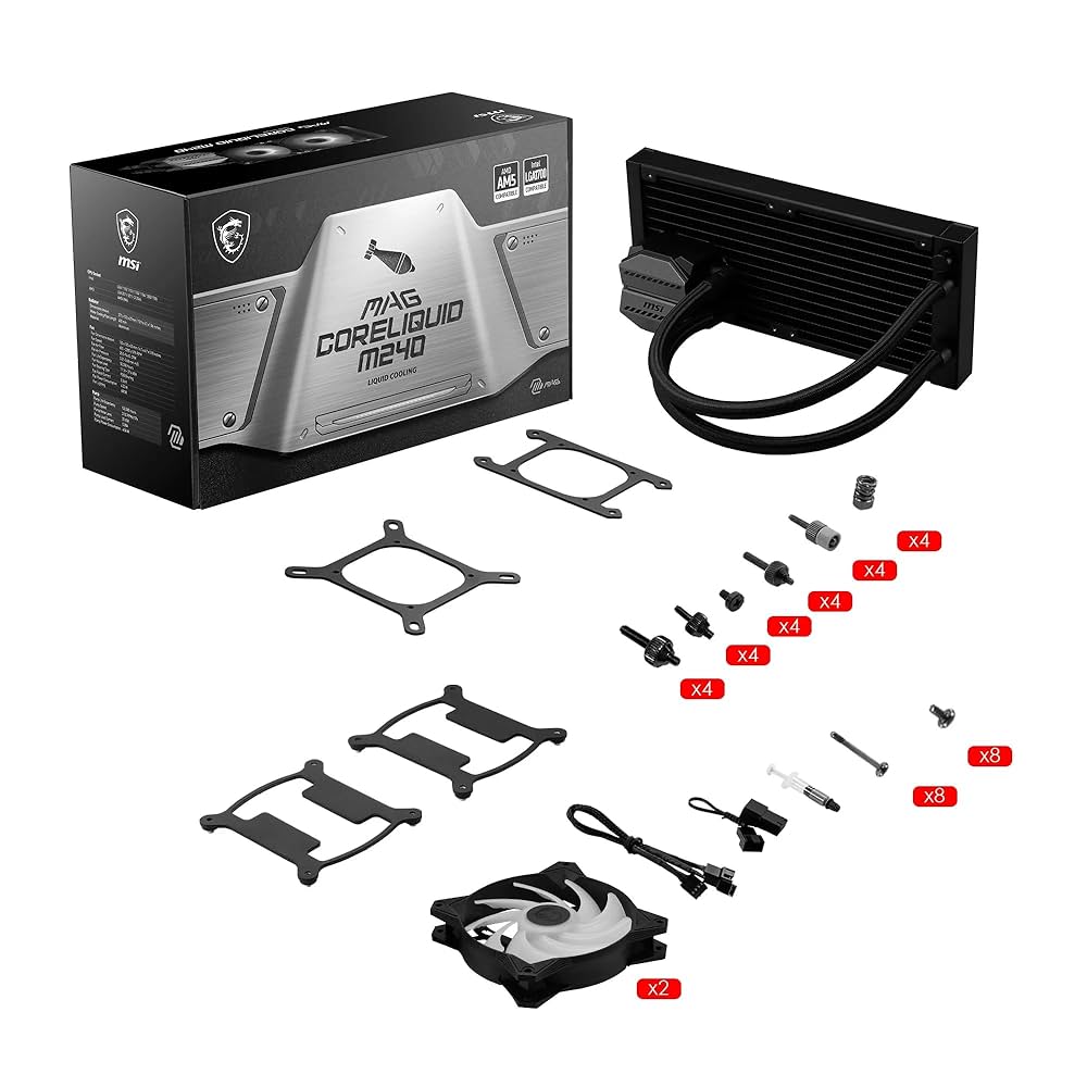 未開封MSI MAG CORELIQUID 240 V2 RGB液体クーラー MAG CORELIQUID 240R V2